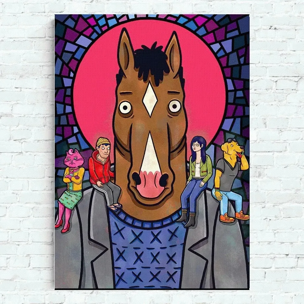 Crtoon B-BoJacks H-Horsemans  Poster Home Office Wall Bedroom Living Room Kitchen Decoration Painting