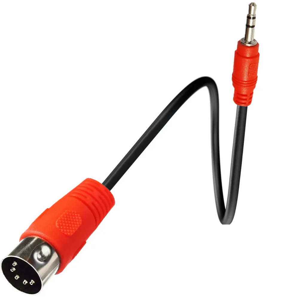 3.5mm wtyk audio do MIDI 5-rdzeniowy kabel adapter dźwięk cyfrowy wyjściowy MIDI 5-rdzeniowy DIN5P 0.5m/1.5m/3m kabel