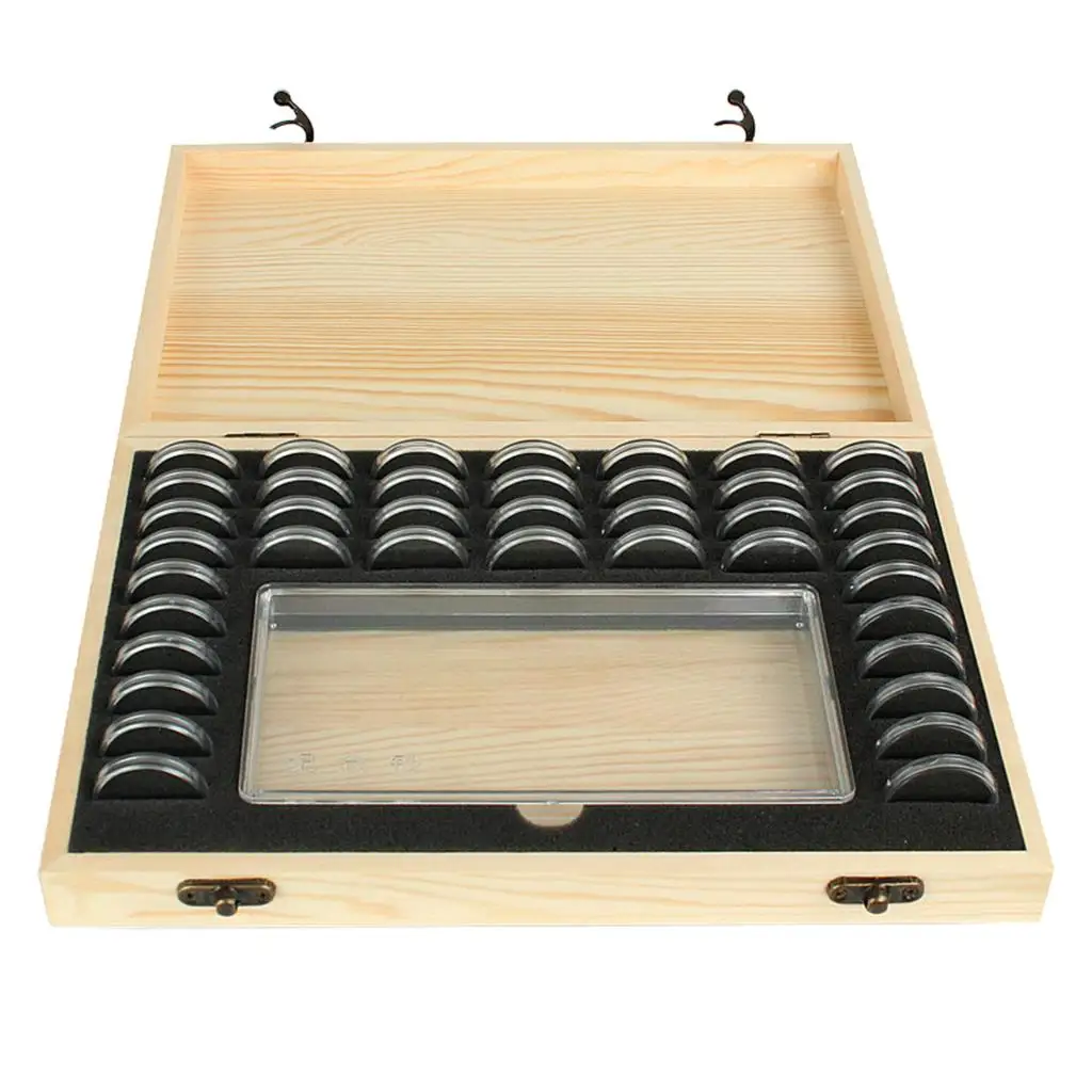 

Wood Coins Storage Box Case Holder for Certified / Capsules Containers