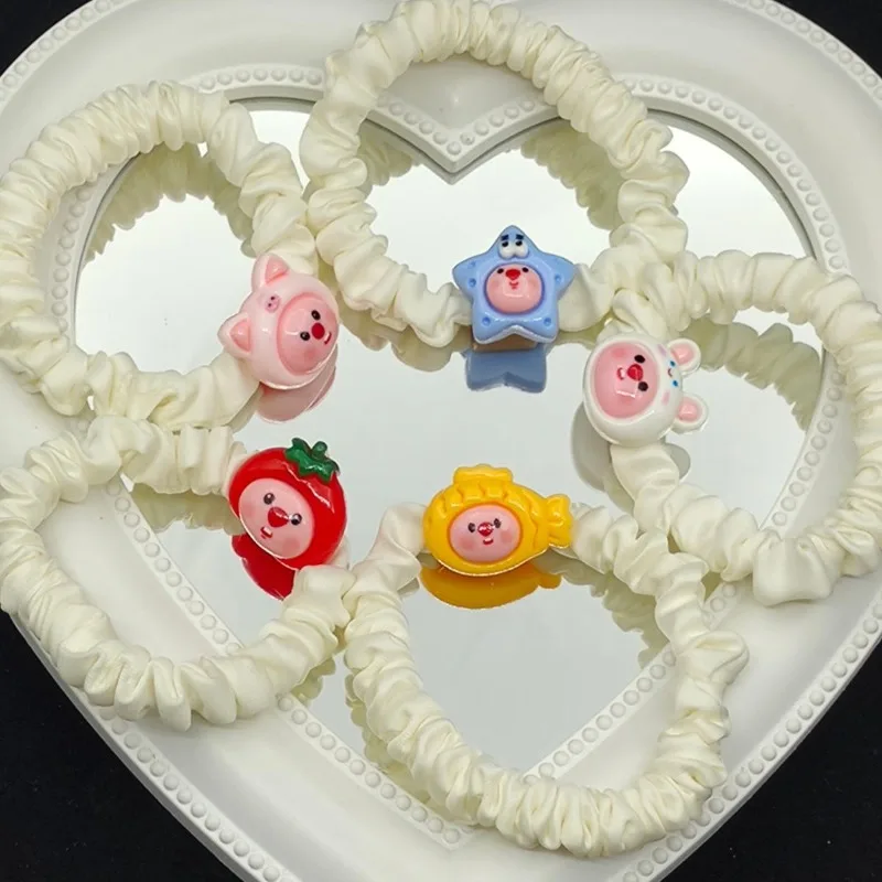 Cute Cartoon Loopy Fashion Hair Tie Little Beaver Hair Band for Girls, Student Small Hair Ring, Hair Accessory Gift view 2