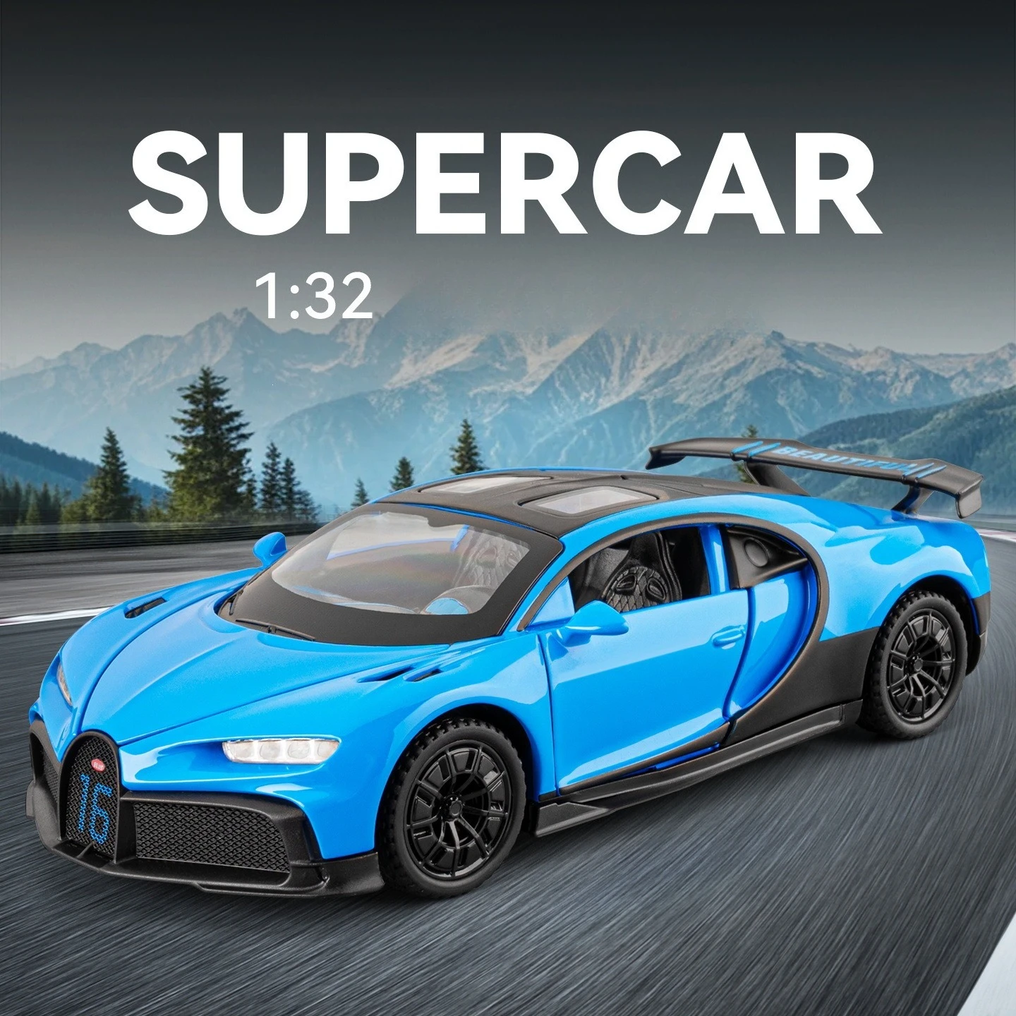 

Simulation 1：32 Chiron Alloy Sports Car Model Ornament Toy Gift Perfect Birthday Gift for Boyfriend