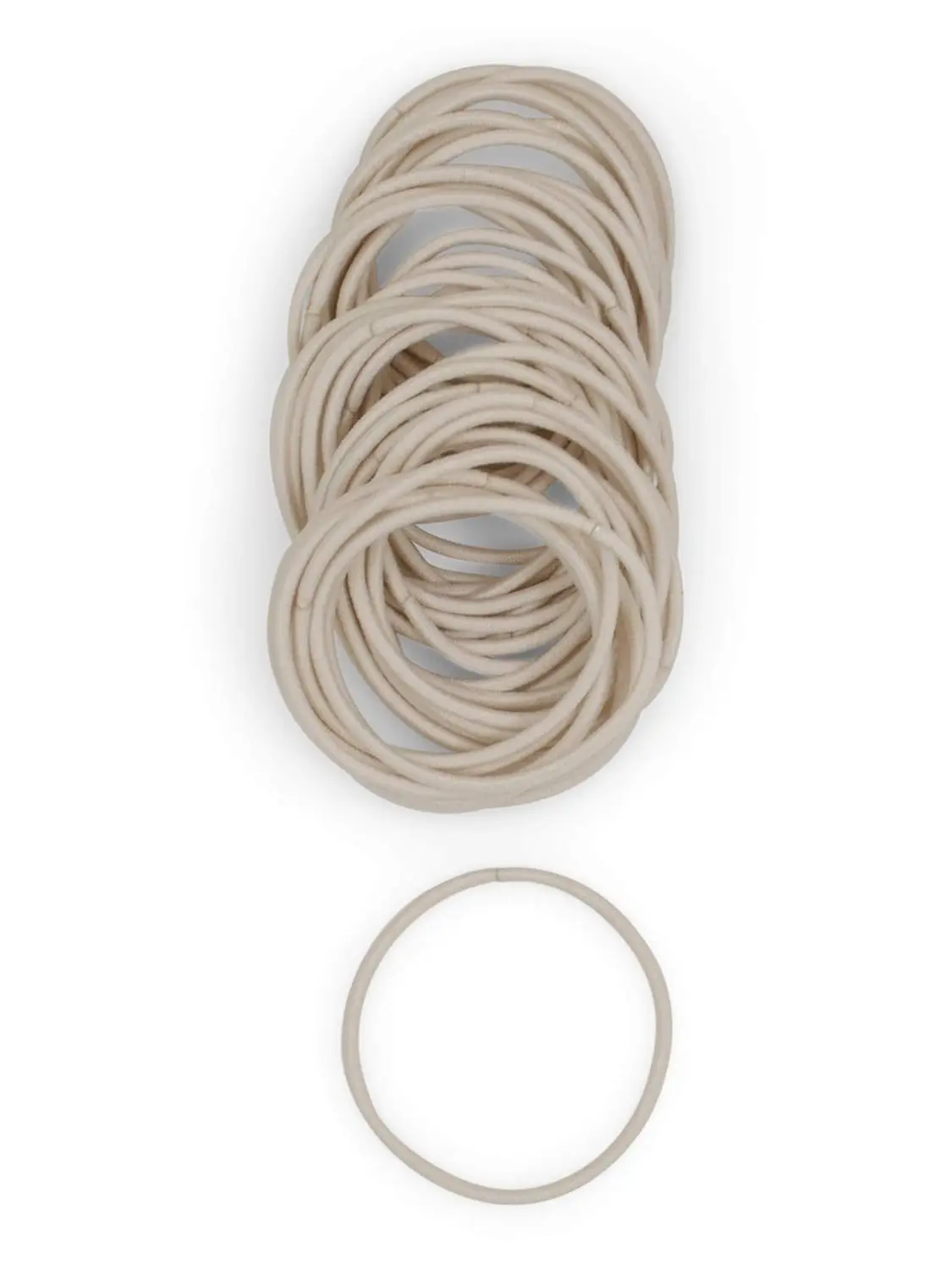 

Thin Hair Elastics - Light Blonde, 2mm Ties for Fine Hair, 1.75 Inch Medium Hold Ponytail Holders - 40 Count