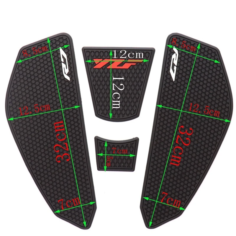 Protector Anti Slip Tank Pad Sticker Fishbone patch Gas Knee Grip Traction Side Pad 3M Decal Fir For YAMAHA R7 YZF R7 YZFR7
