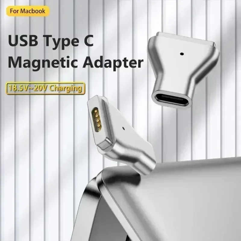 Type C Magnetic USB PD Adapter for Apple Magsafe 1 Magsafe 2 MacBook Pro Plug Converter USB C Female Fast Charging Adapter