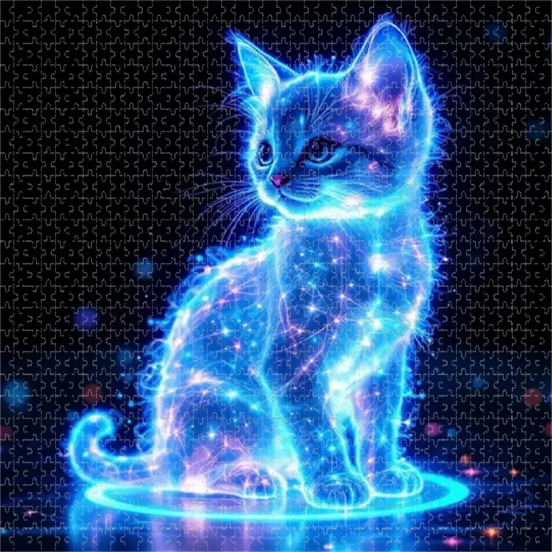 Cat Fantasy 1024 PCS Jigsaw Puzzles Challenging Family Activity Games for Gameroom Bedroom Livingroom