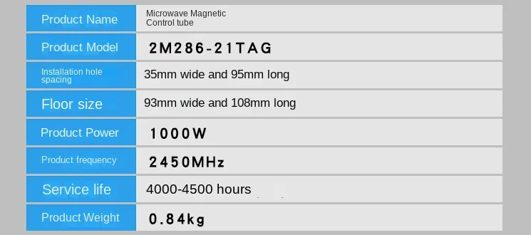 2 m286 2M286-21TAG Magnetron per L.G 2 m286 2M286-21TAG sostituire magnetron forno a microonde