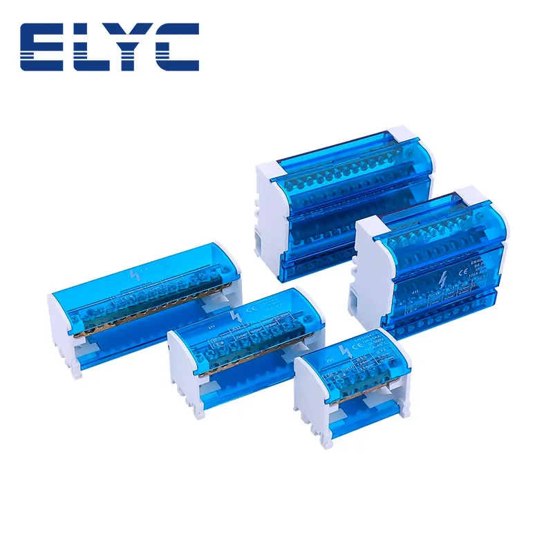 10PCS UK211 Installation 35mm Din Rail Terminal Block Power Distribution box One in multiple out zero line divider Cable