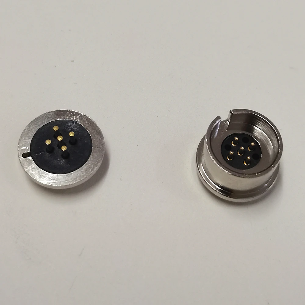 1 Paar 5-poliger magnetischer Rundsteckverbinder (männlich/weiblich) mit 5-Pin-Einbaubuchse, magnetischer Saugverbinder, DC-Stromanschluss mit Kerbe – Detail 6