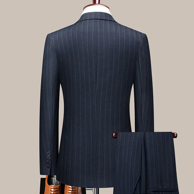 (140) Customized Men\'s Two-piece Suit Business Groomsmen Wedding Banquet Dress