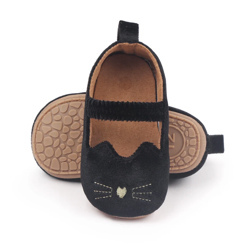 حذاء من جلد الغزال الناعم للفتيات الصغيرات ، مانع للانزلاق ، نعل TPR ، كيتي لطيف ، جودة عالية ، حديث الولادة ، طفل صغير ، الأكثر مبيعًا ، 0-6-12 شهرًا ، BH3047 #5