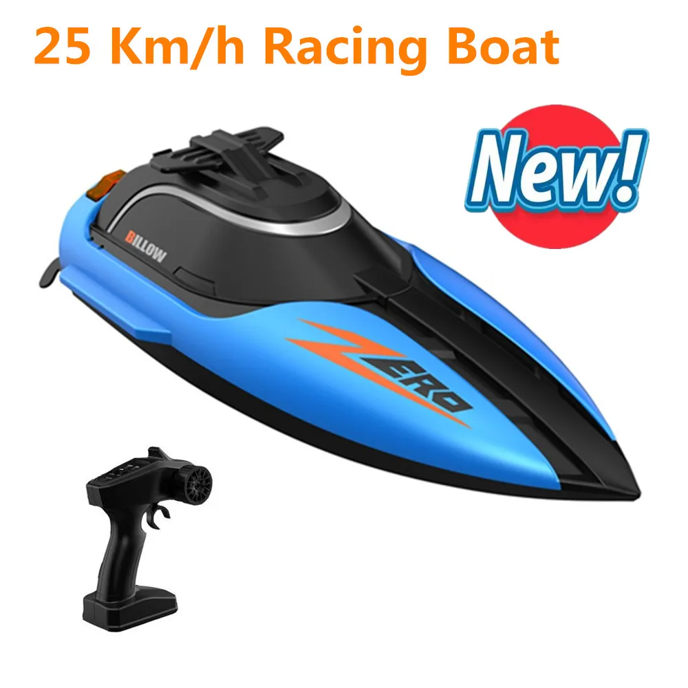 

RC Boat 25Km/h High Speed Speedboat LED Light Self Righting Remote Control Ship Water Cooling System 800mAh Rechargeable Battery