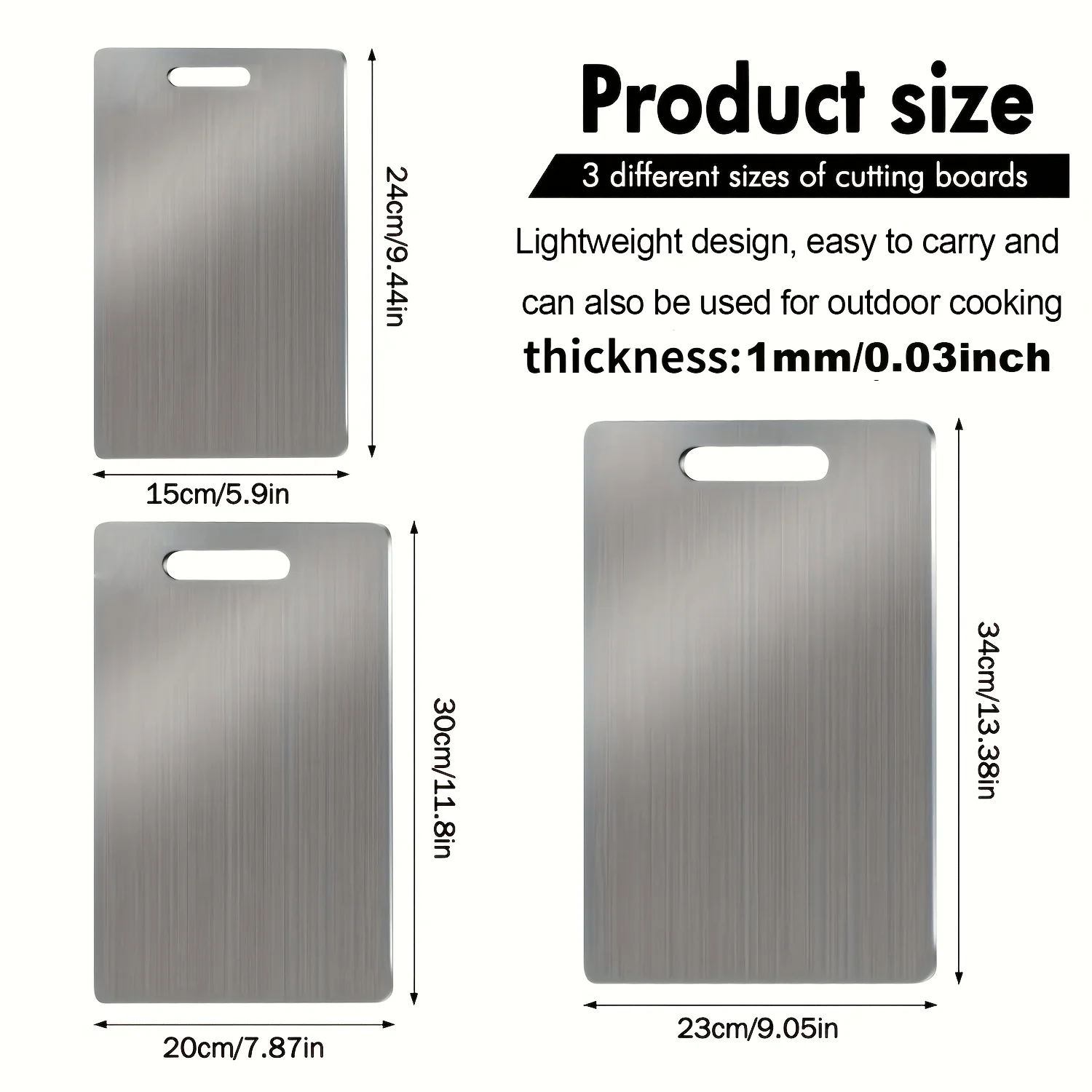 304 Stainless Steel Cutting Board Thickened ouble-sided Cutting Board Moisture-proof Extra Large Mold-resistant for Home Kitchen view 6