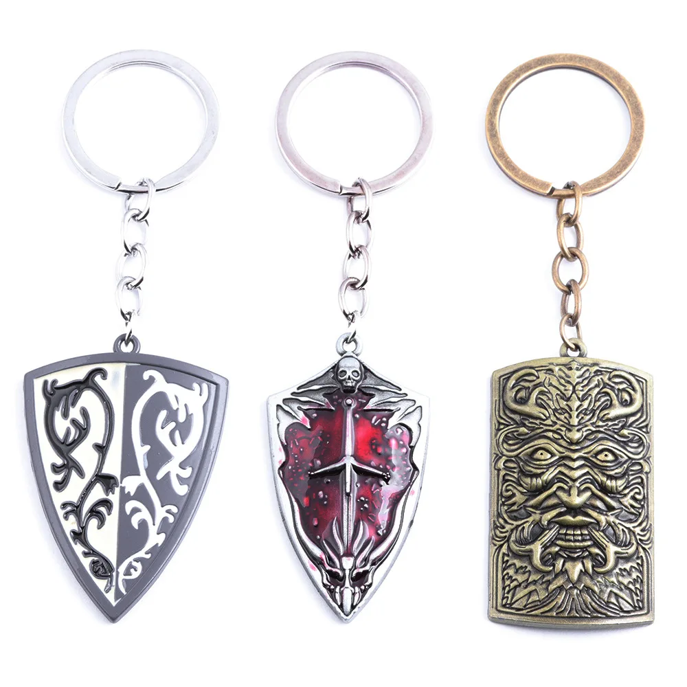 Dark Souls Artorias Sword Keychains Sun Knight Shield Ornstein Sword Smough Hammer Key Chain Game Cosplay Pendant Jewelry