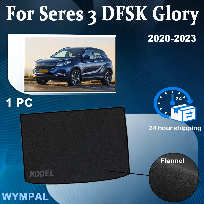 

Suede Rear Trunk Mats For Seres 3 DFSK Glory E3 500 EV Ix3 2020~2023 Boot Cargo Liner Tray Trunk Luggage Floor Pads Auto BLACK