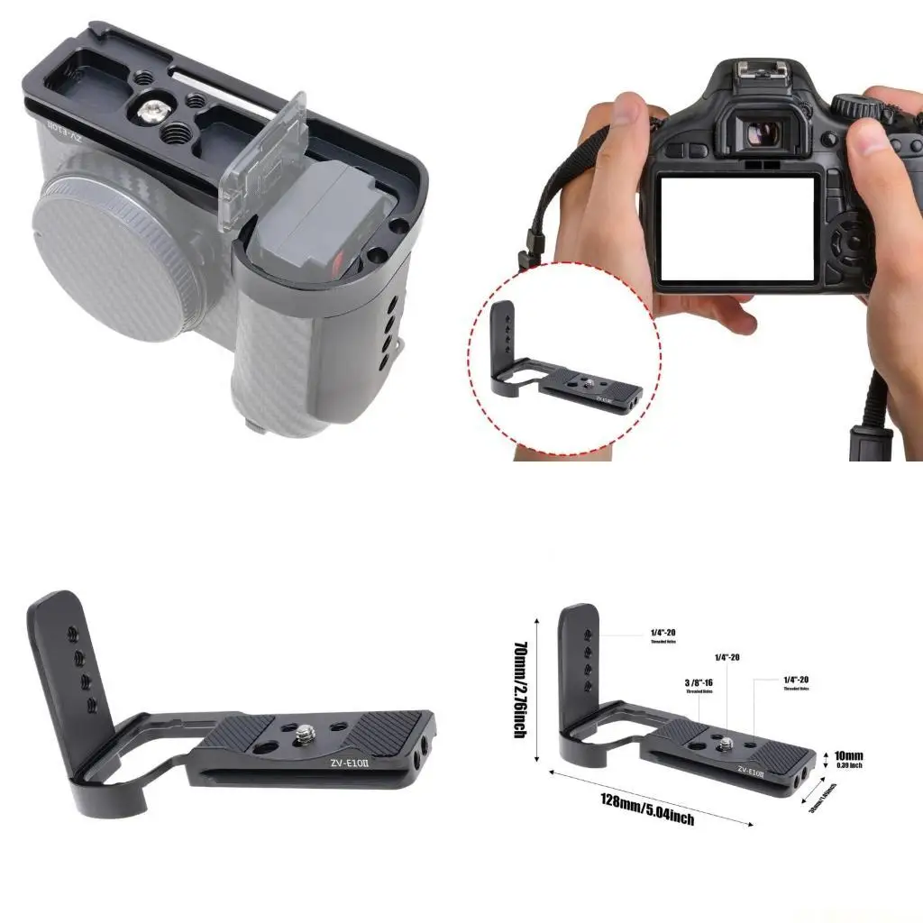 

E56B Универсальная рукоятка L-образная рукоятка Быстросъемная пластина Крышка «горячего башмака» Ручка для штатива