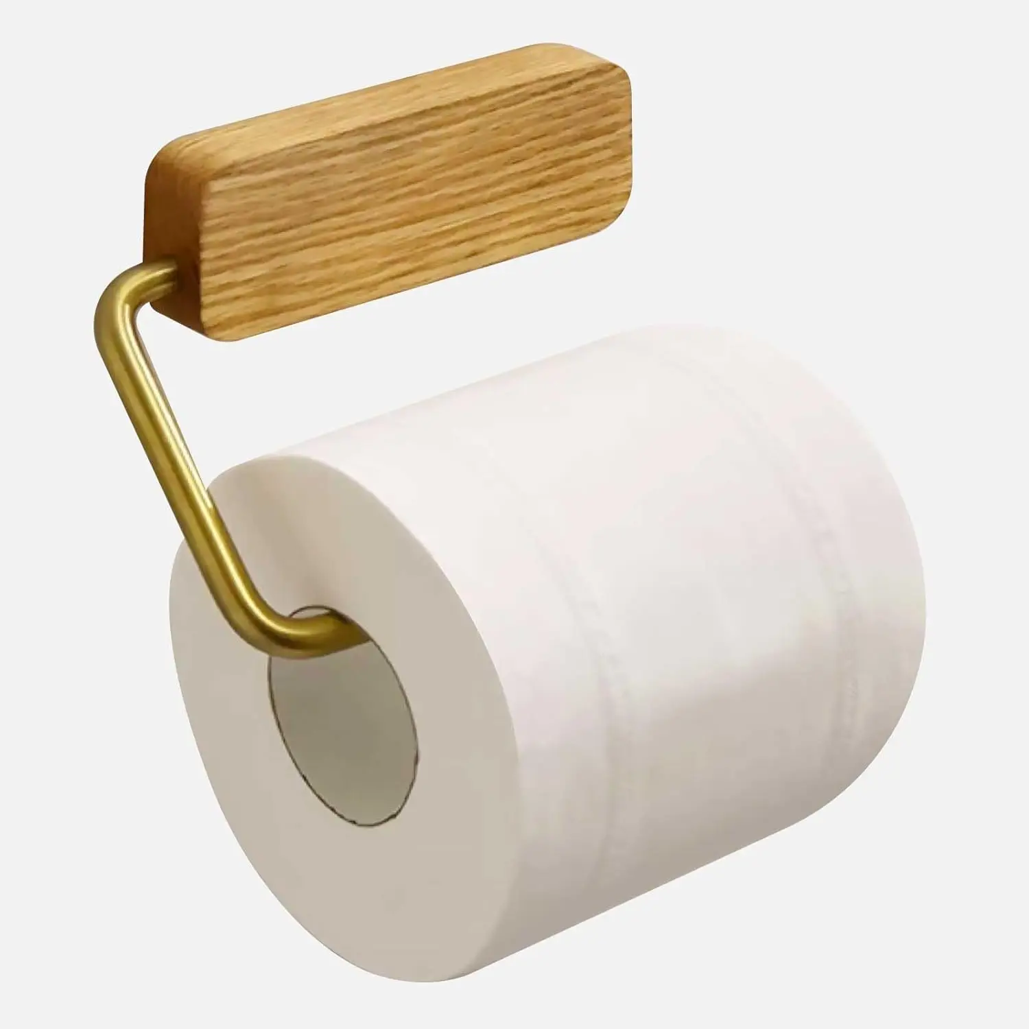 

Self Adhesive Modern Marble Toilet Paper Holder No Drill Installation Prevents Roll Slipping 2.5" Wall Clearance Rustproof
