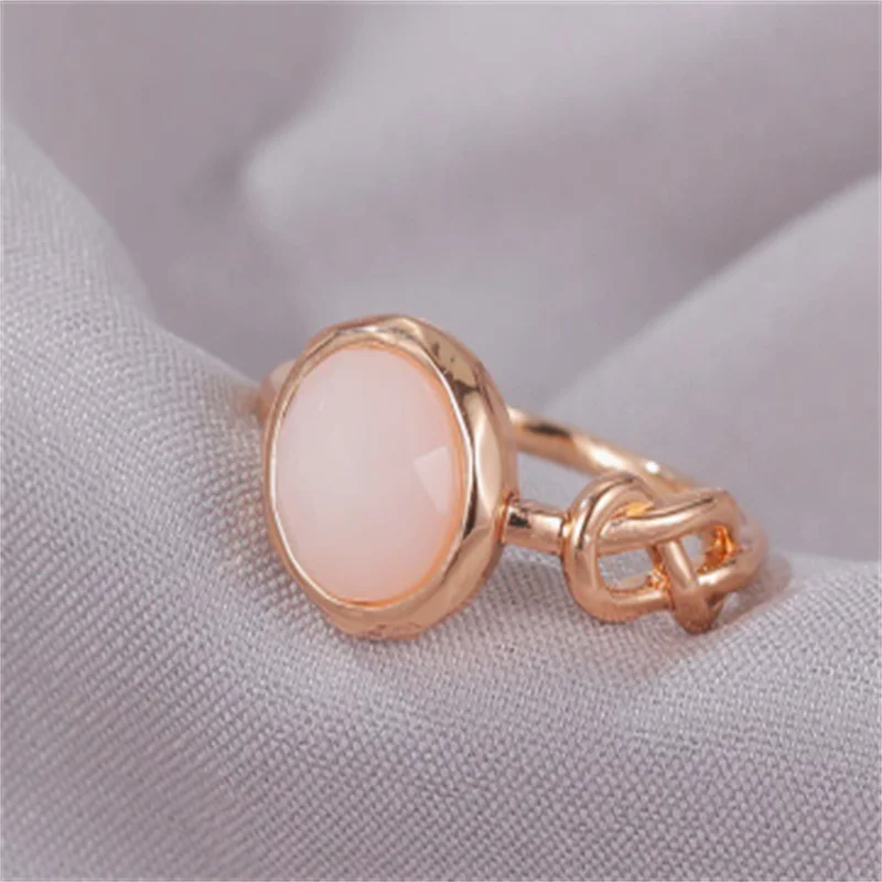 New Pink Crystal Trendy Girls' Ring with High End Design, Personalized Attendance, Banquet Jewelry and Accessories