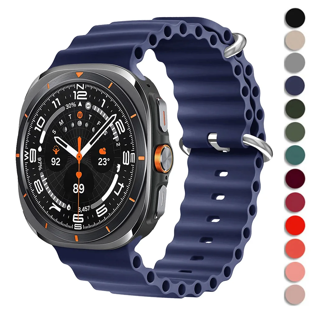 Ocean Band For Samsung Galaxy Watch 7 Ultra 47mm sport Silicone Bracelet correa belt for Samsung Galaxy Watch ultra Strap 47 mm