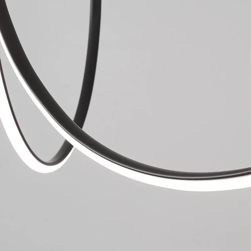 Italian Simple Creative Chandelier U-shaped Designer Restaurant Curved Strip-type Exhibition Hall Industrial Hall Chandelier