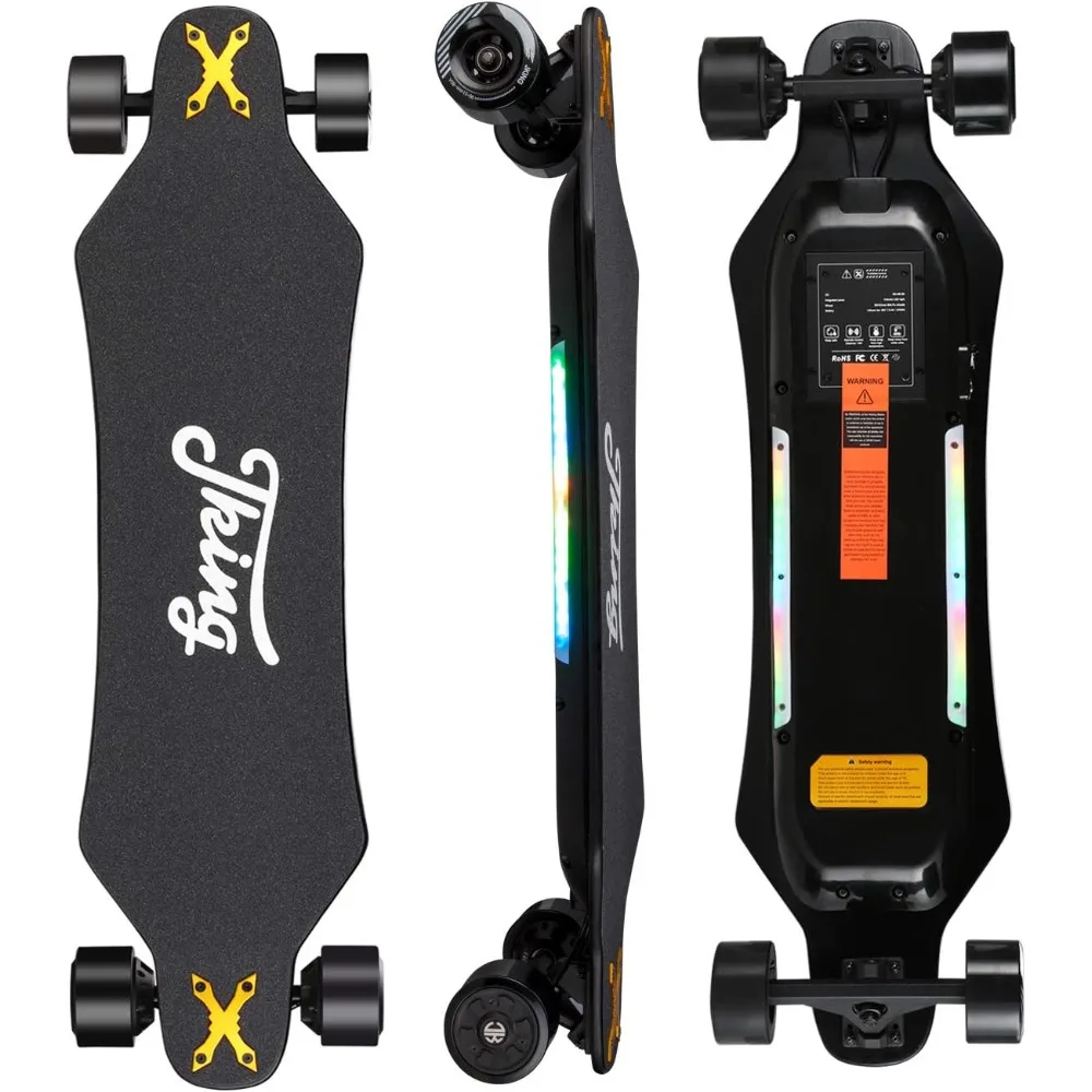 

Max Load 330 Lbs Electric Skateboard Kit 21.8 Miles Range 900W Hub-Motor Shape De Skate Board & Accessories and Skate Boards