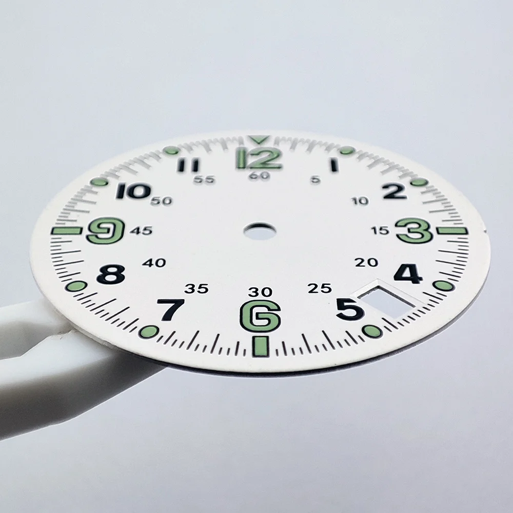 Циферблат NH35, 28,5 мм, новый циферблат часов C3, светящийся в ночное время, высококачественные детали для сборки часов, могут DIY для 3-го часов/положения заводной головки 4,2