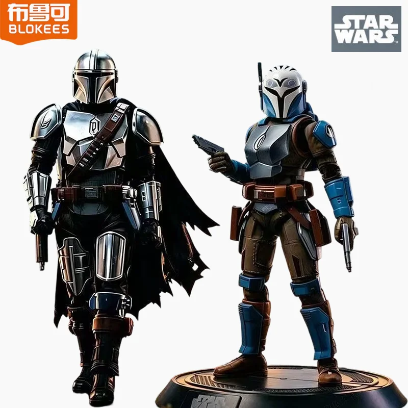 100%Original Blokees Star Wars Ultimate Edition Anime Action Figures Mandalorian Din Djarin Grogu Building With Poseable Toys