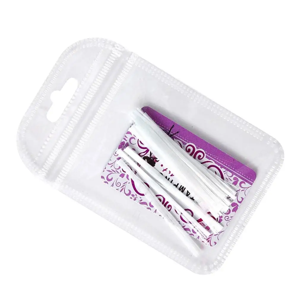 Fiberglass Nail Extension Tips Clear Adhesive Nail Form Guide for Salon Manicure and Personal DIY