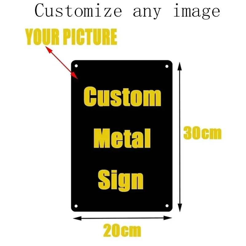 

20x30cm Vintage Custom Metal Signs Customize License Plates Retro Plaque Wall Stickers Iron Painting Home Decor