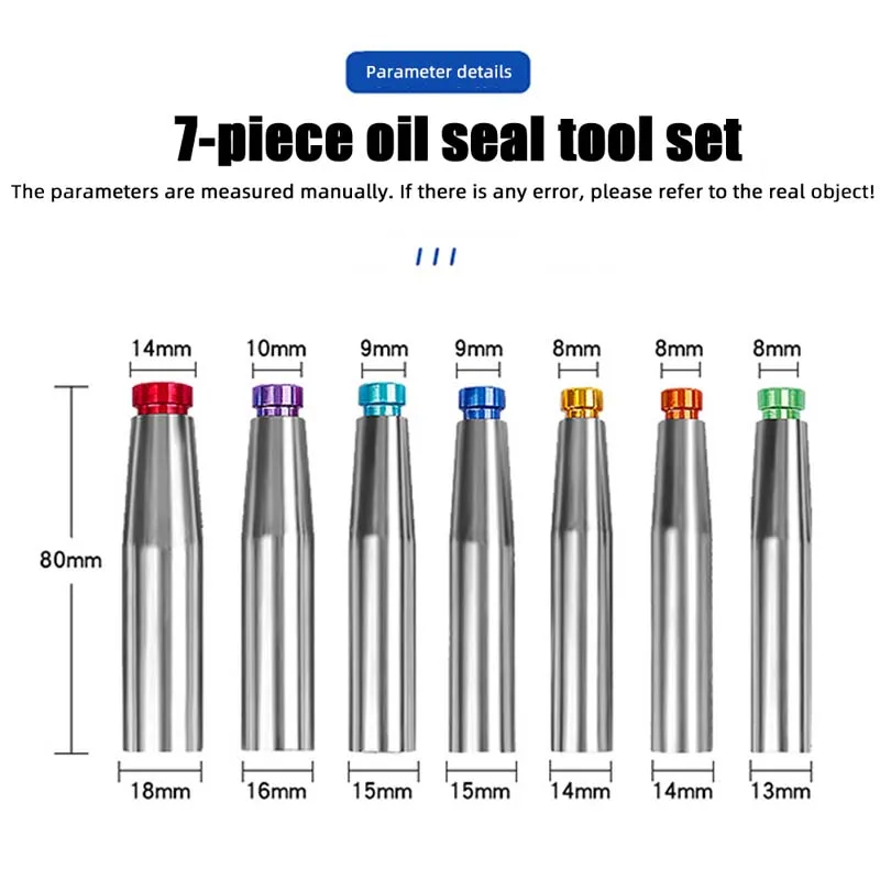 ​7pcs Shaft Seal Removal Tool Kit Compressor Oil Seal Shaft Seal Remover Installer