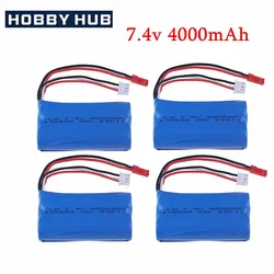 7.4V 4000mAh 2S 18650 lipo battery JST PLUG For Remote Control helicopter Car Boats Toys parts upgrade 7.4V Li-po battery