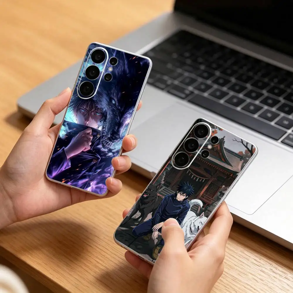 Cool N-Jujutsu M-Megumi Fushiguro  Phone Case For Samsung S25,S24,S21,S22,S21,S20,S10,S9Ultra,Plus,Fe,Lite Transparent Cover