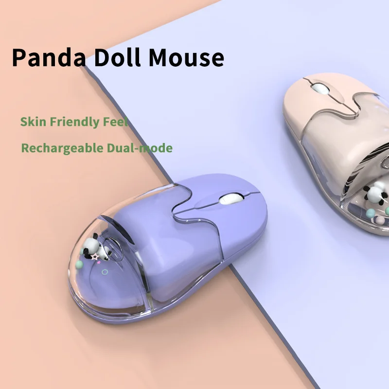 Wireless Dual-mode Mouse Wired Mause Creative Design Floating Doll Rechargeable Mute Button Beautiful Mice Office Use Ergonomics