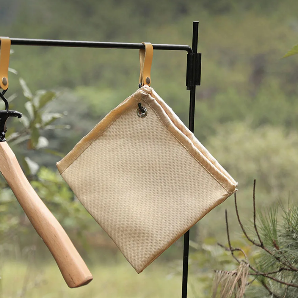 Fiberglass Fireproof Blanket Outdoor Fire Mat Camping Fire Resistant Mat Reinforced Copper Eyelets Portable Camping Accessory