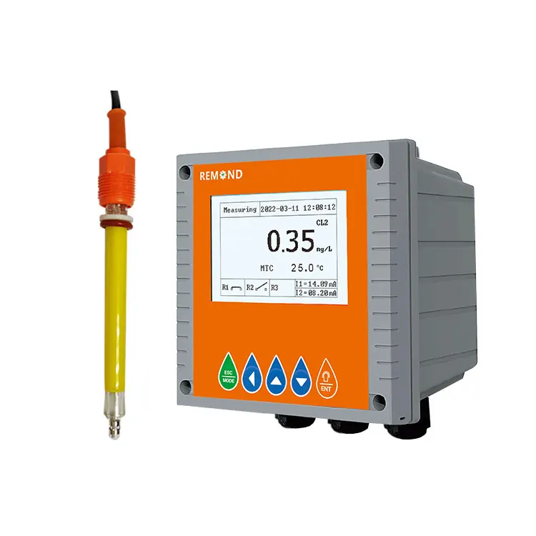 Residual Chlorine Analyzer RS485 Chlorine Meter for Swimming Pool Constant Voltage Free Chlorine Electrode