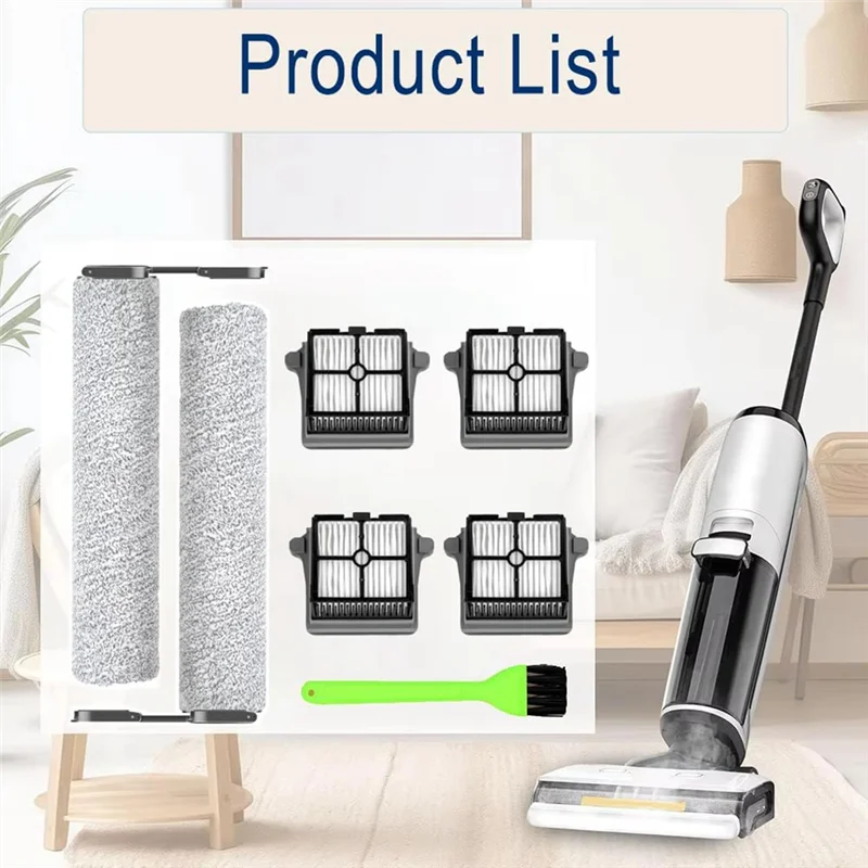 

B07B-для Tineco Floor One S7 Pro/Floor One S6 Сменные щетки-ролики Фильтры для универсальных деталей пылесоса для влажной/сухой уборки