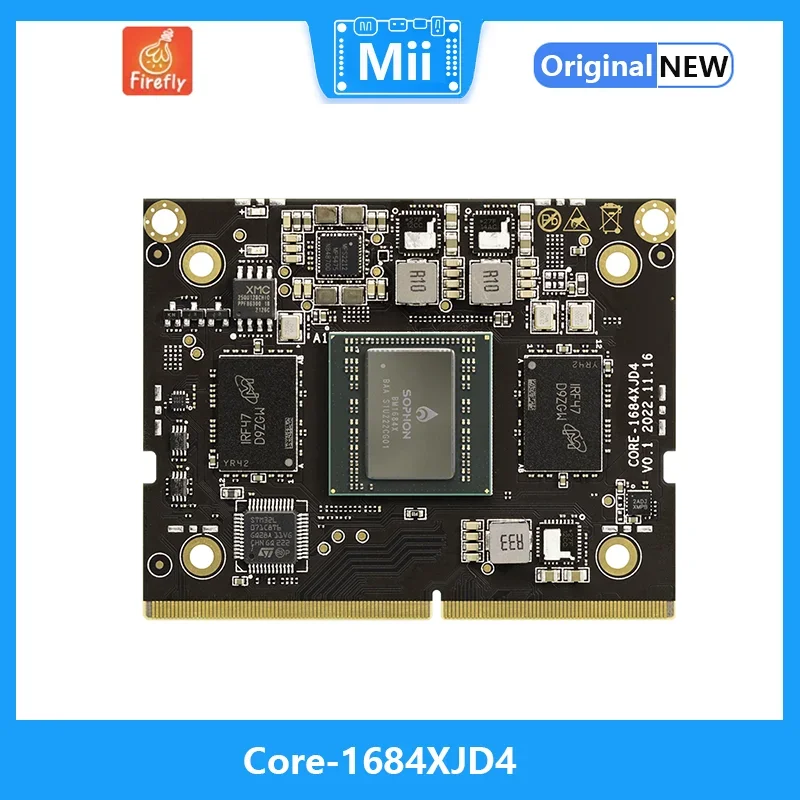 Firefly Core-1684XJD4 Octa-Core Placa de núcleo AI de alta potência de computação alimentada por processador SOPHON AI BM1684X