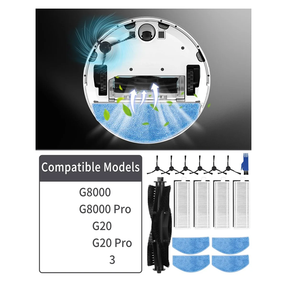 ชุดอุปกรณ์เสริมที่ใช้ได้กับ G8000 tikom, G8000 Pro, G20 honiture, G20 Pro, laresar EVOL 3, อะไหล่สำหรับ tikom
