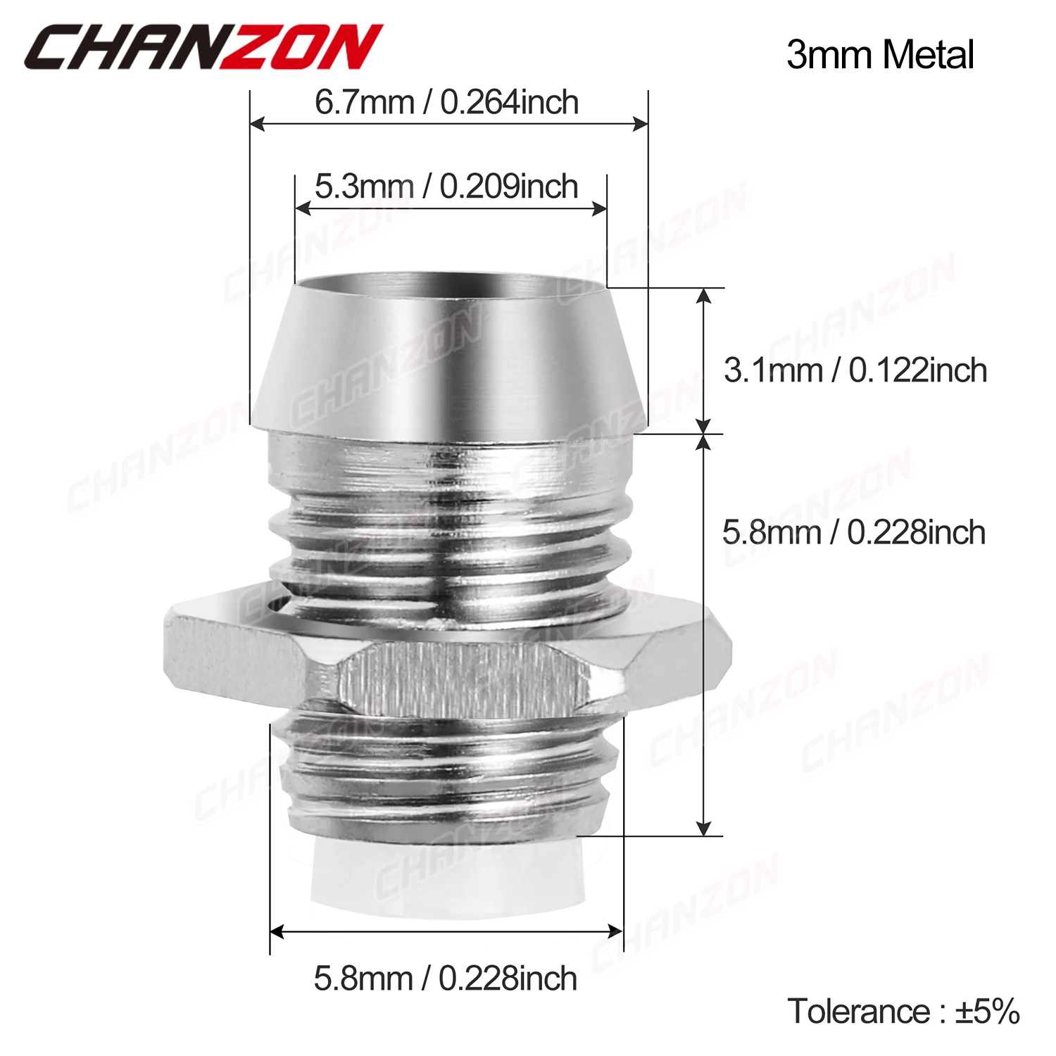 3mm 5mm LED Holder Socket Clip Bezel Light Emitting Diode Lamp Base Cover Metal Chrome Plastic Display Mount