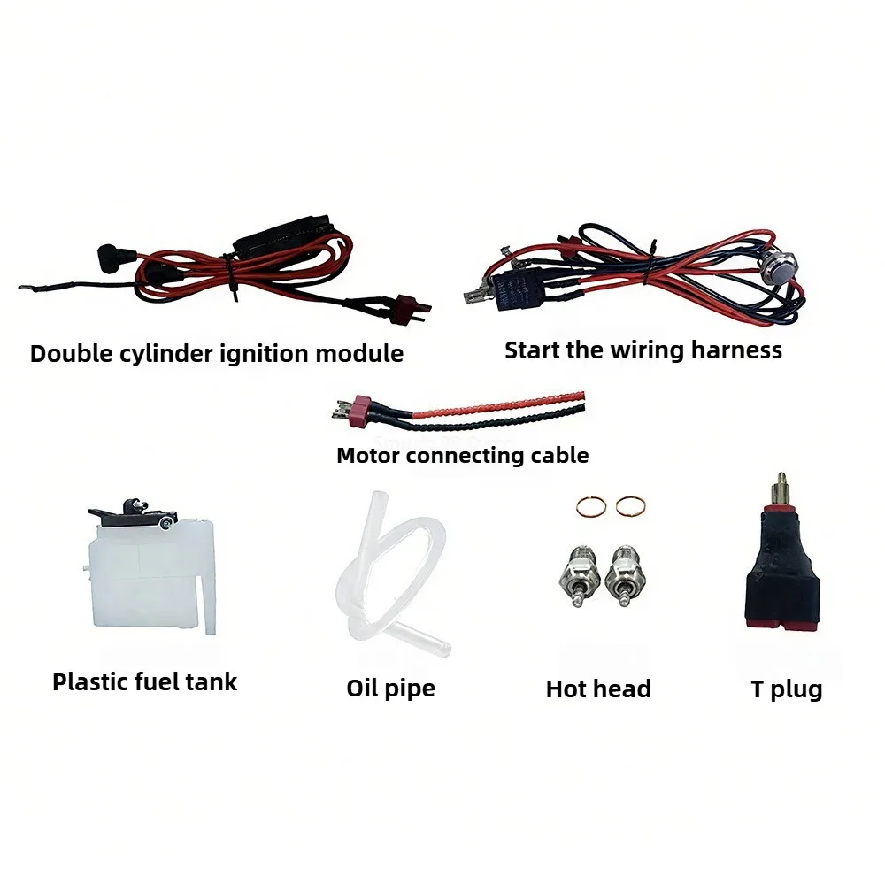 TOYAN FS L200AC Motor Model Start Kit voor Metalen Inline 2 Cilinder 4 Takt 7cc Nitro Interne Verbranding Motor Starter Kit