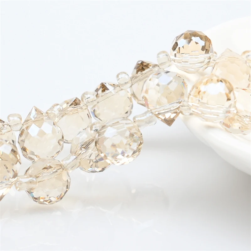 Österreich AB Farbe Kristall Erdbeere Perlen 10*8mm Glänzende Facettierte Glas Perlen für Schmuck Machen DIY Hochzeit Kleid zubehör