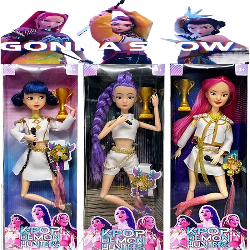 

Demon Hunters action figure Toy Rumi Mira zoi KPop Demon Hunters Character Vinyl Mask Figurine Fan Club Birthday Gifts