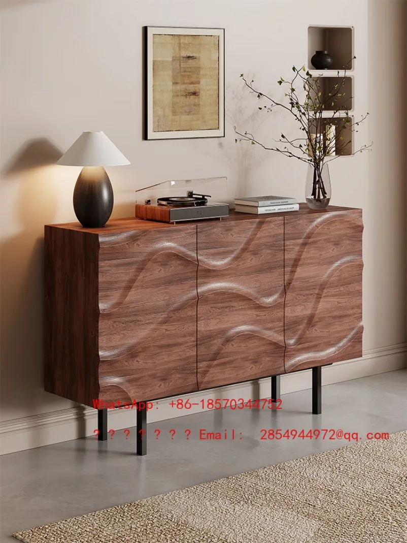 

Скандинавский приставной шкаф из массива дерева, в стиле Ваби-Санта, тумба для хранения из орехового дерева, простой настенный шкаф для прихожей