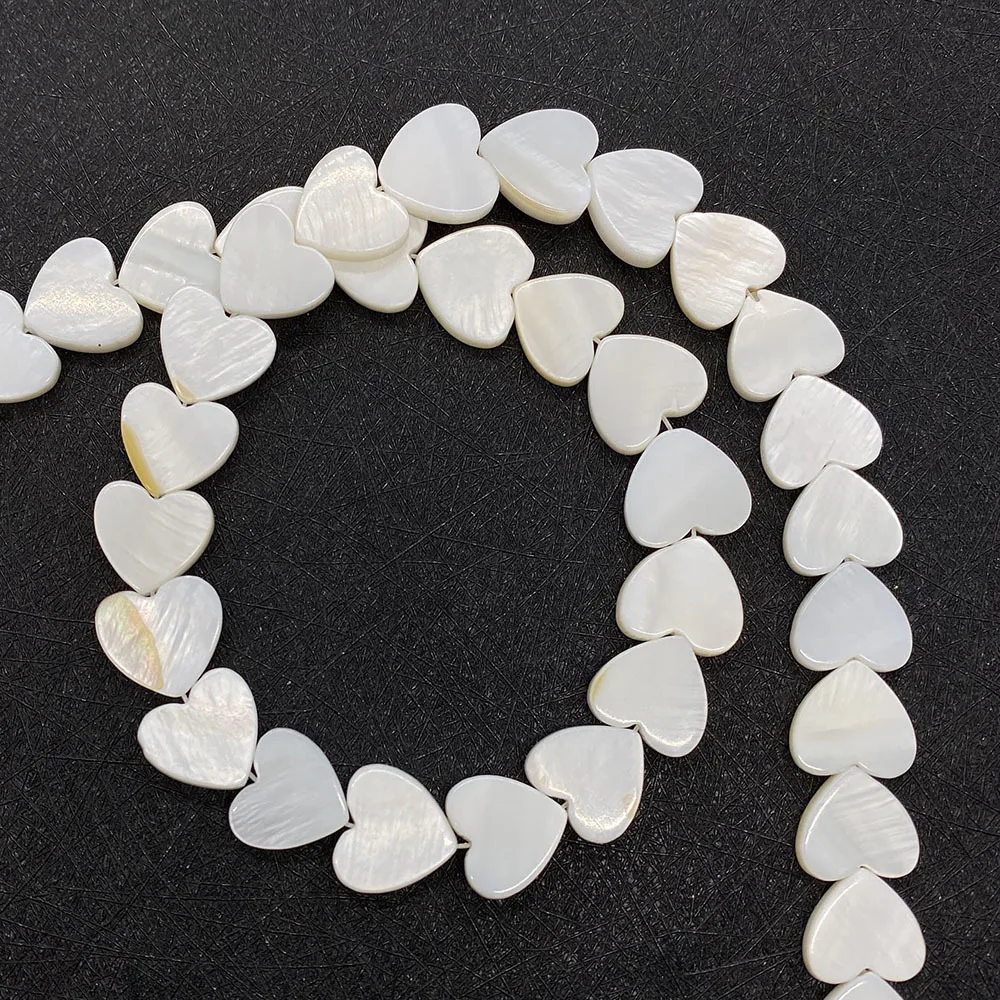 6/8/10/12/15mm Heart Shell Loose Beads for DIY Bracelet Necklace Jewelry Making Accessories Supplies Craft Decoration Material