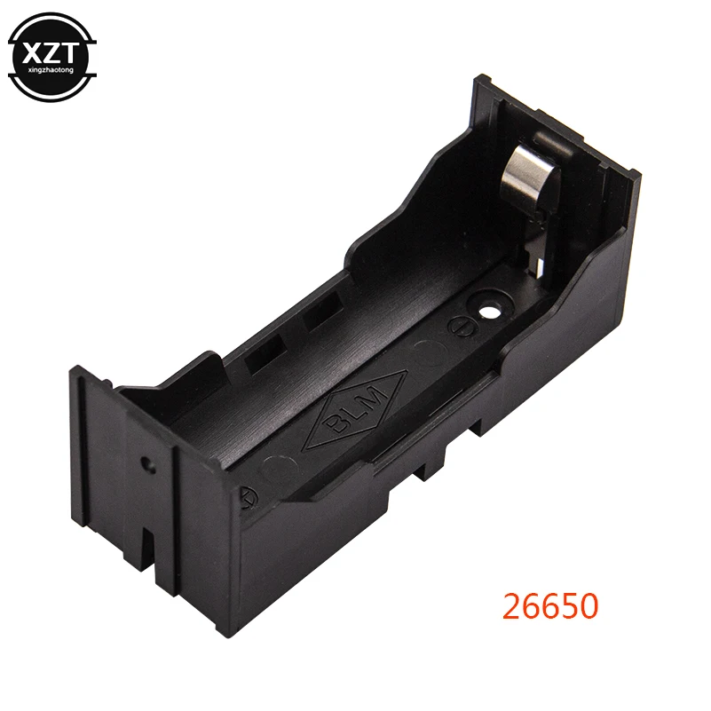 New 1S 26650 Battery Holder THM Batteries Case Storage Box 1 2 Slot 26650 DIY Rechargeable Battery Shell with Pin Battery Holder