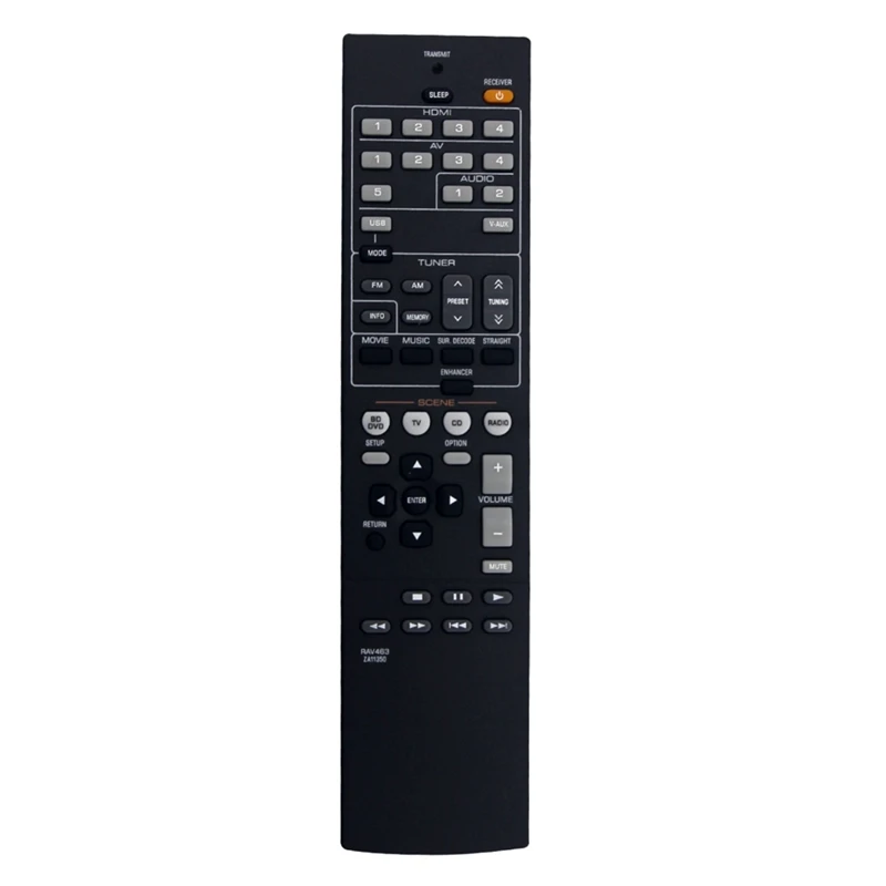 

RAV463 Remote Control For Yamaha Audio Receiver HTR3066 HT-R3066 RXV373 RTZA113500 RX-V373 RXV375 YHT399U YHT497 Parts
