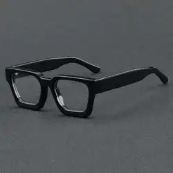 Vintage Thick Handmade Acetate Square Optical Eyeglasses Frame Eyewear Myopia Presbyopia Prescription Eye Glasses For Men Women