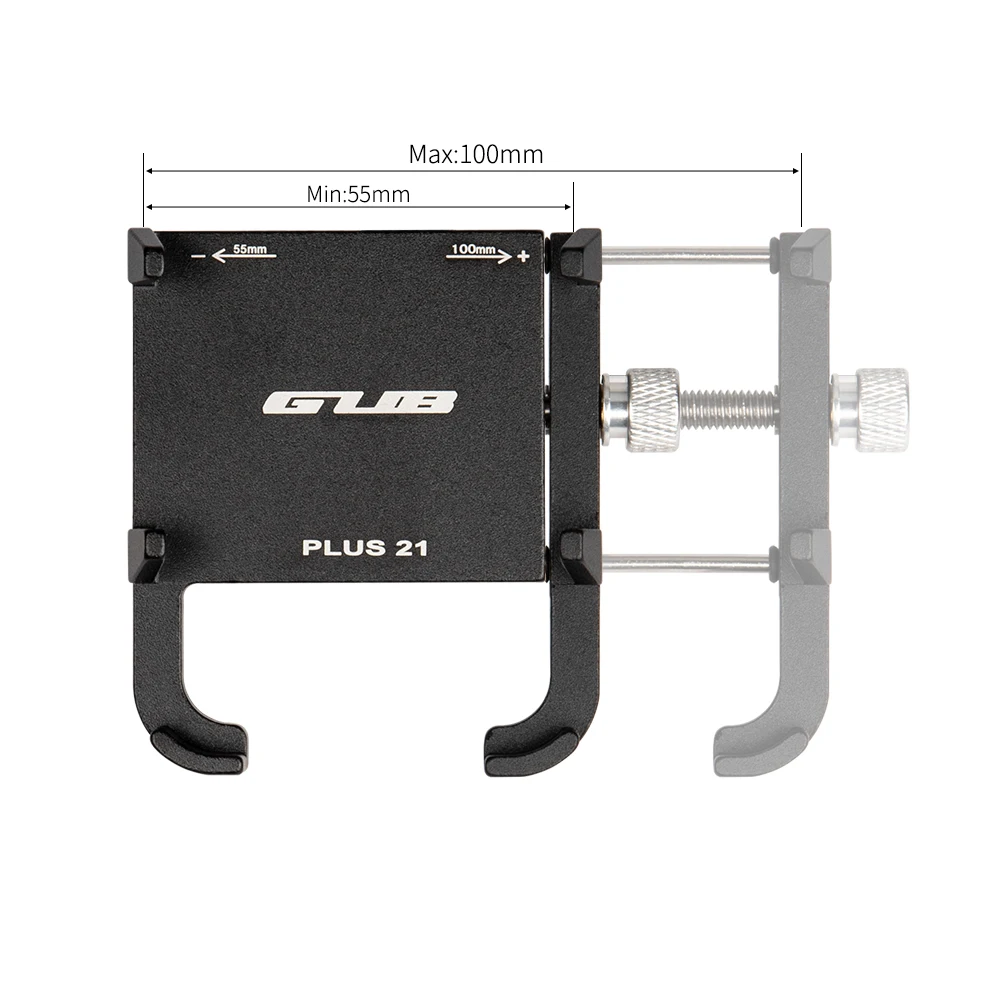 GUB PLUS 21 Motorcycle Bike Phone Holder Aluminum Alloy Cell Phone Holder Bracket Rotatable Adjustable Anti-slip Cycling Parts