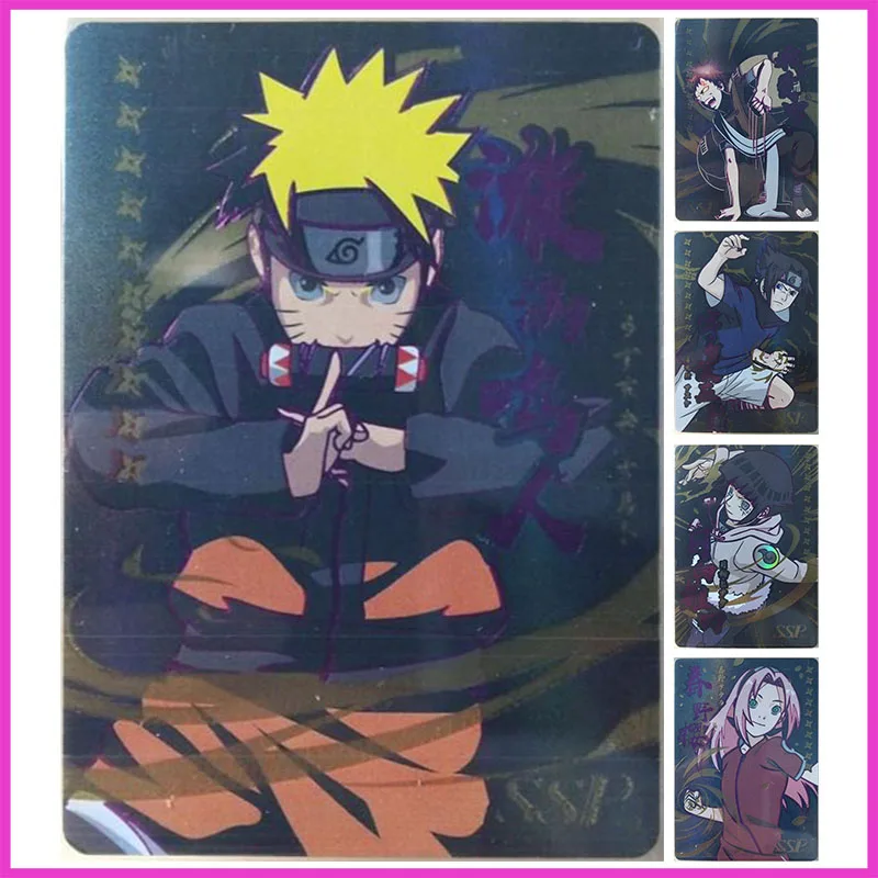 

Anime NARUTO Rare SSP Refraction Game Cards Haruno Sakura Hyuga Hinata Gaara Toys for boys Collectible Cards Birthday Present