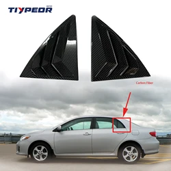 Tiypeor-persiana de ventana de fibra de carbono para Toyota Corolla, cubierta de ventilación de aire, escudo adhesivo, 2007-2013, 2009, 2010, 2011, 2012