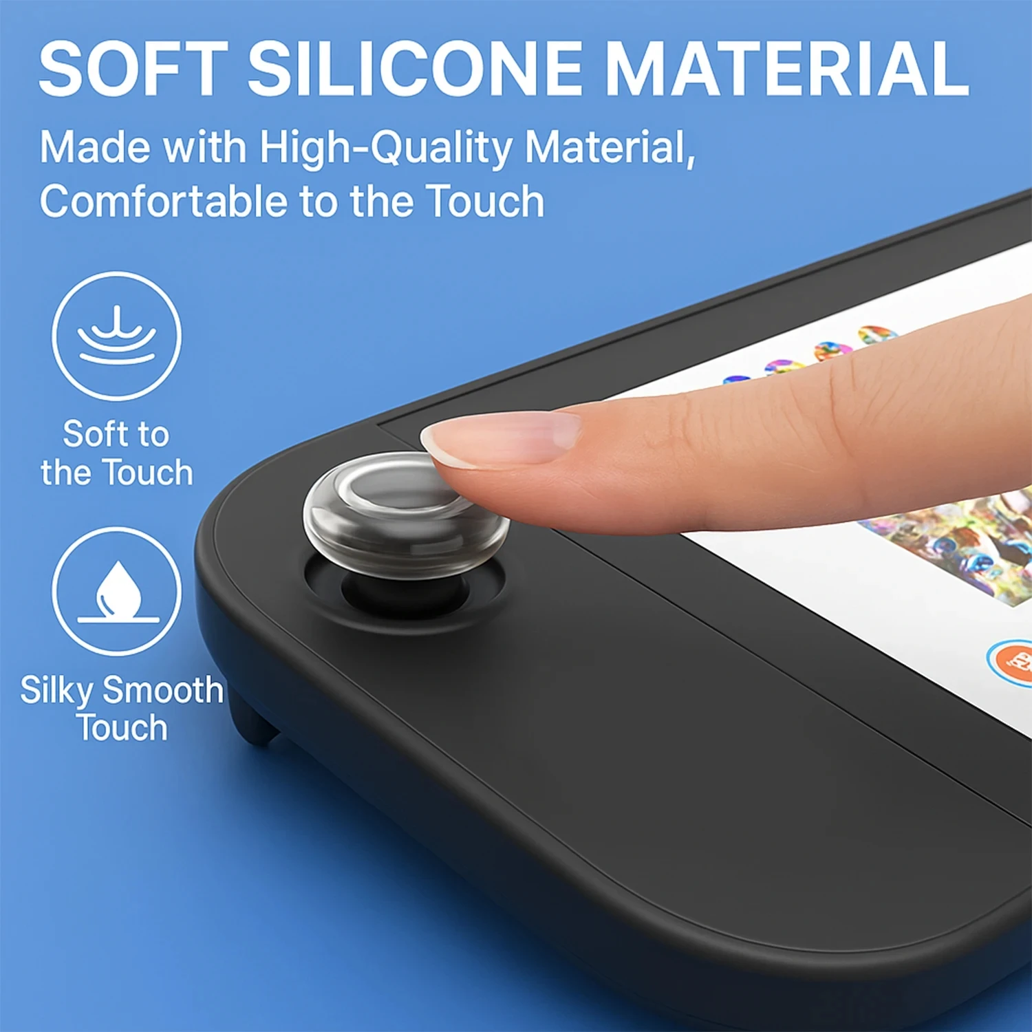 2PCS Upgrade Silicone Thumb Grip Cap for Switch 2 Gamepad Transparent Non-Slip Joystick Protective Covers for Switch 2 Accessory - view 2